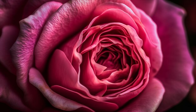 무료 사진 로맨틱 핑크 꽃은 ai가 생성하는 사랑과 열정을 상징합니다.