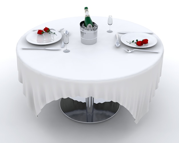 Free photo romantic table