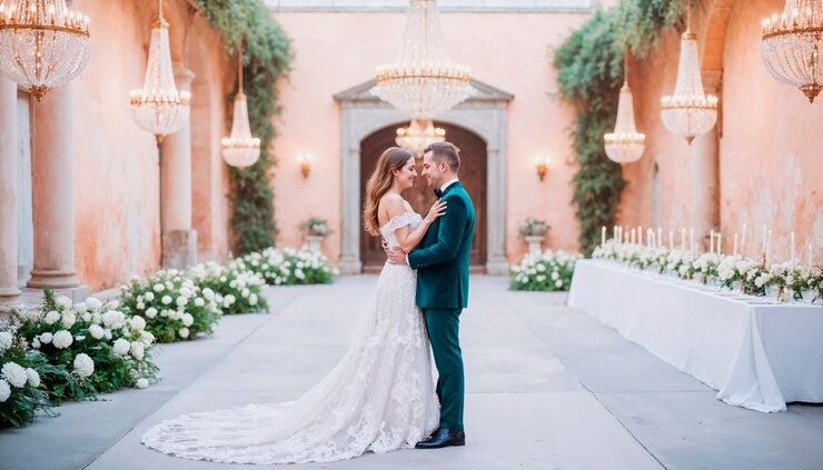Free Photo romantic wedding ceremony