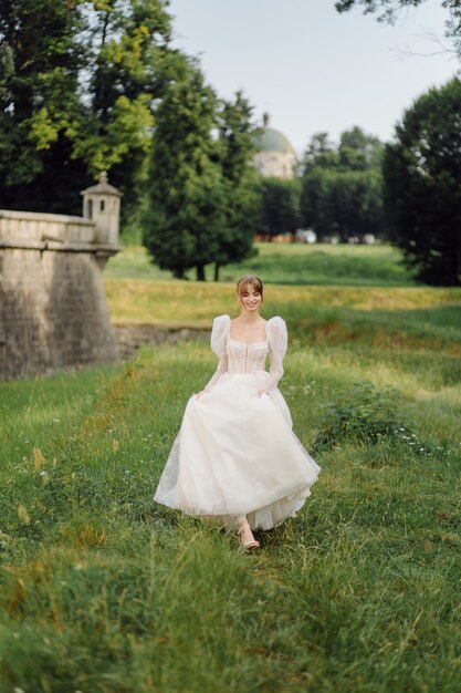 Romantic wedding couple in love