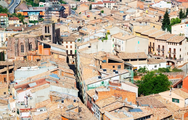 Roofs of old  town. Cardona