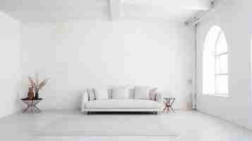 Free photo room background with interior decor and white walls