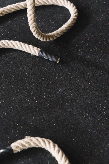 Rope on gym floor