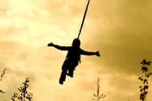 Free photo ropejumper silhouette