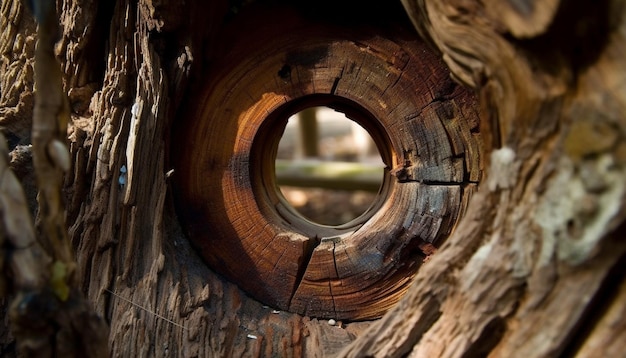 Sfondo di ceppi di albero vecchio catasta di legna esposto all'aria ruvida generato da ai