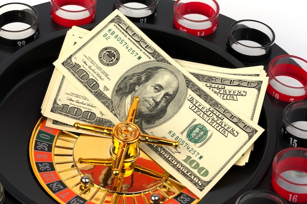 Premium Photo | Roulette casino game american dollars money toned photo