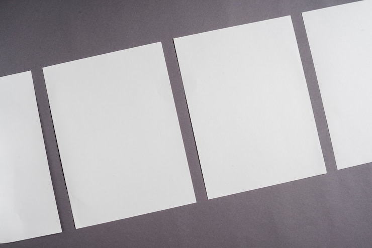 Free Photo row of blank white sheet