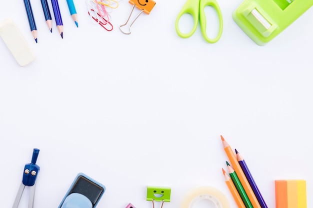 Rows of assorted stationery