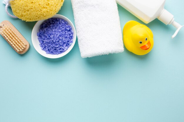 Rubber duck and bath salt