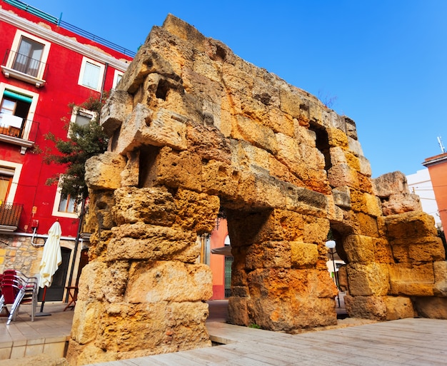 Rovine di mura romane a tarragona