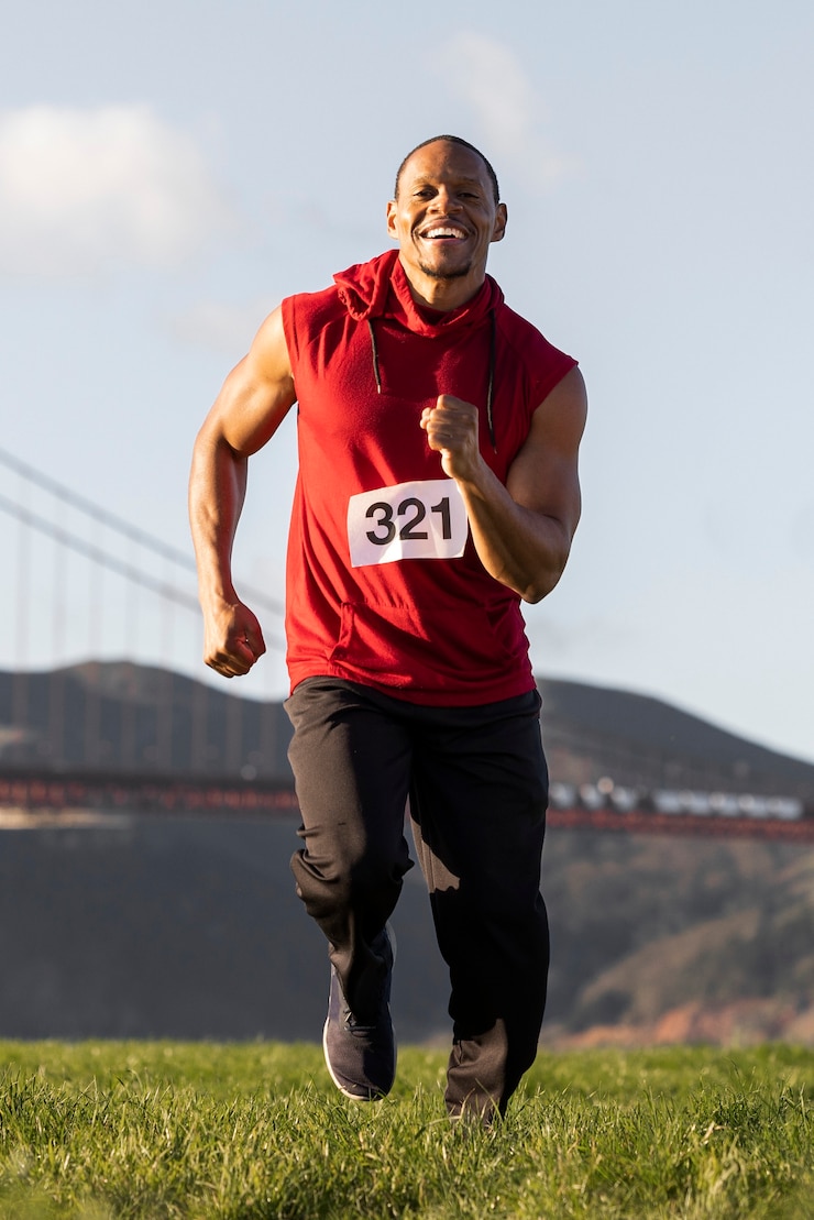 Free Photo runner training for competition
