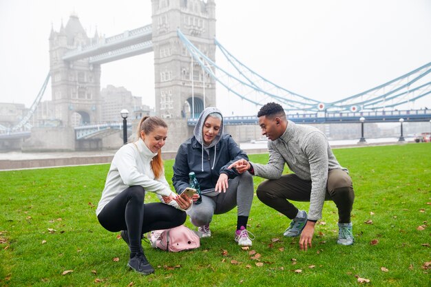 Runners training for marathon