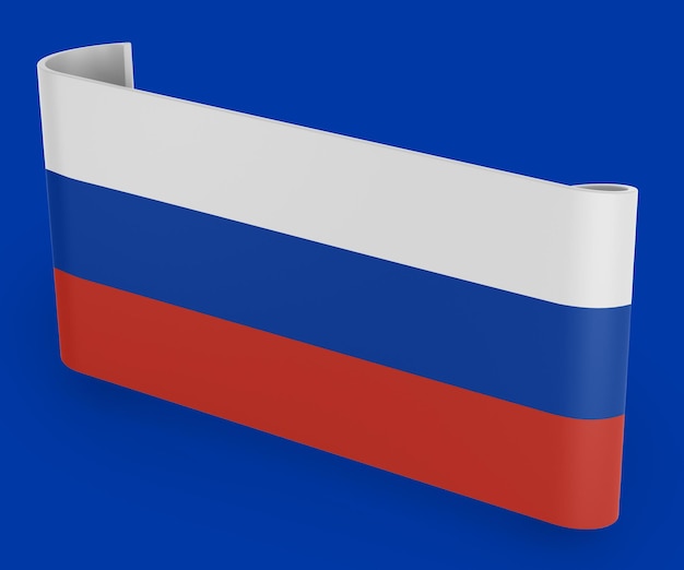 Free photo russia flag ribbon banner