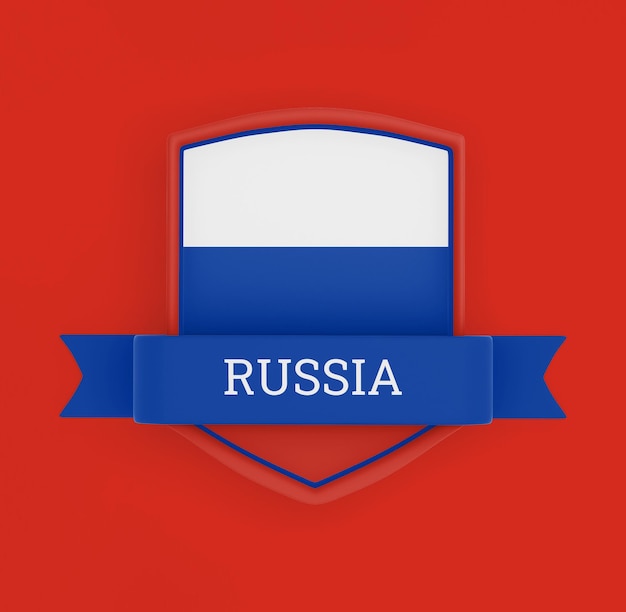 Russia Flag With Banner