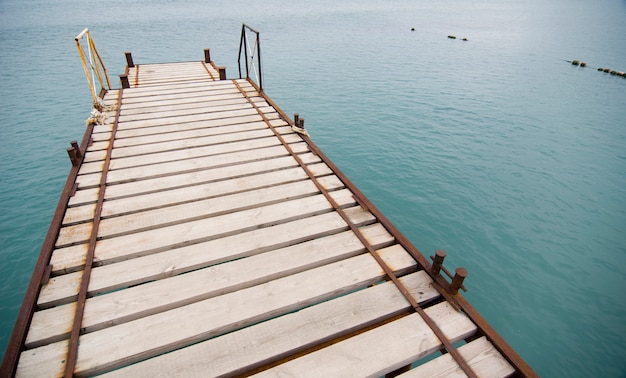 Free photo rusted pier