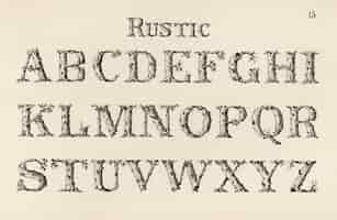 Foto gratuita caratteri rustici di calligrafia