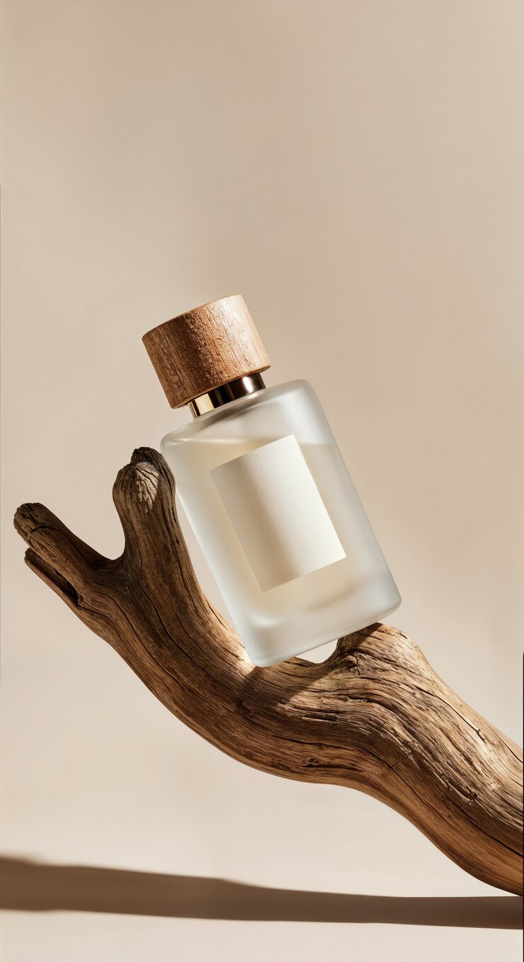 Free Photo rustic cosmetic product presentation
