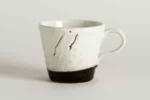 Free photo rustic white coffee mug design resource