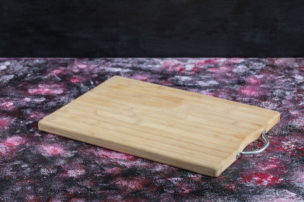 A rustic wooden platter isolated on the background