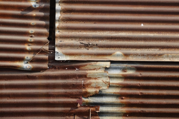 Rusty metal sheets