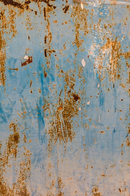 Rusty metal surface with paint