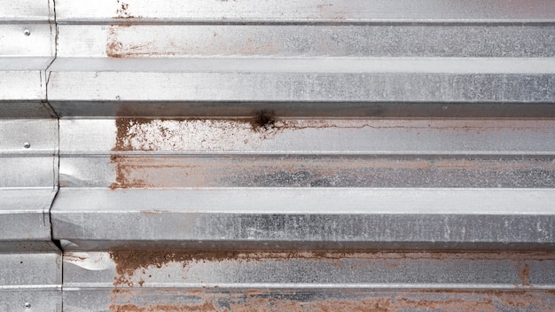 Rusty silver metallic wall