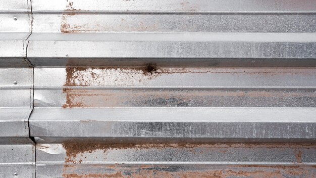 Rusty silver metallic wall