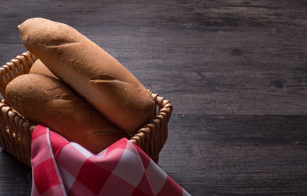 Rye sliced bread on the table