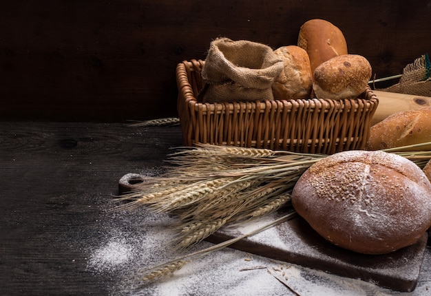 Rye sliced bread on the table