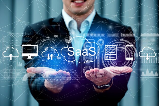 saas concept collage
