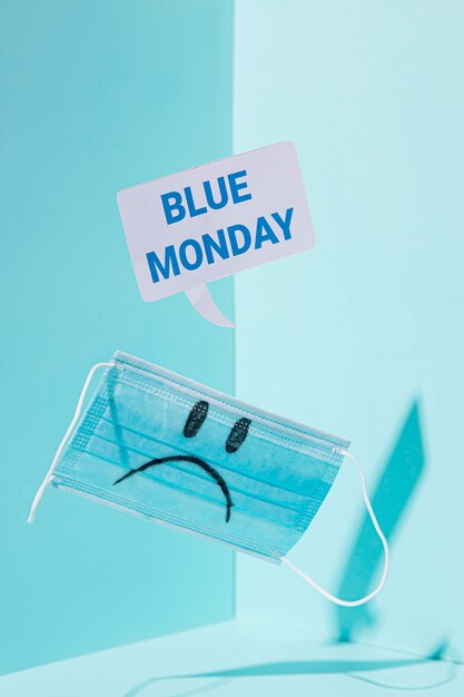 Sad blue monday concept