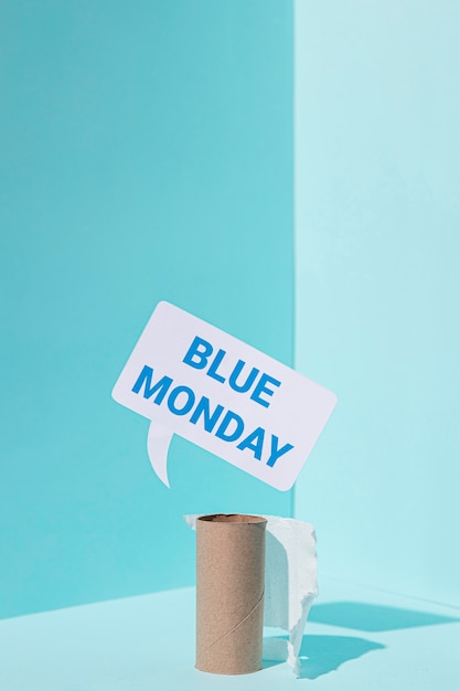 Sad blue monday concept