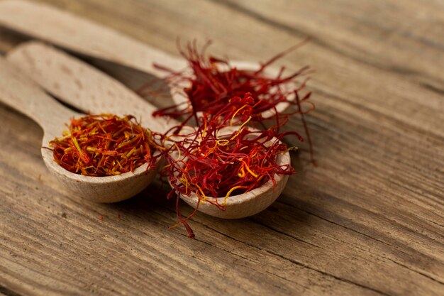 Saffron spice still life arrangement