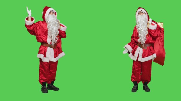 Foto gratuita saint nick crea un annuncio di marketing