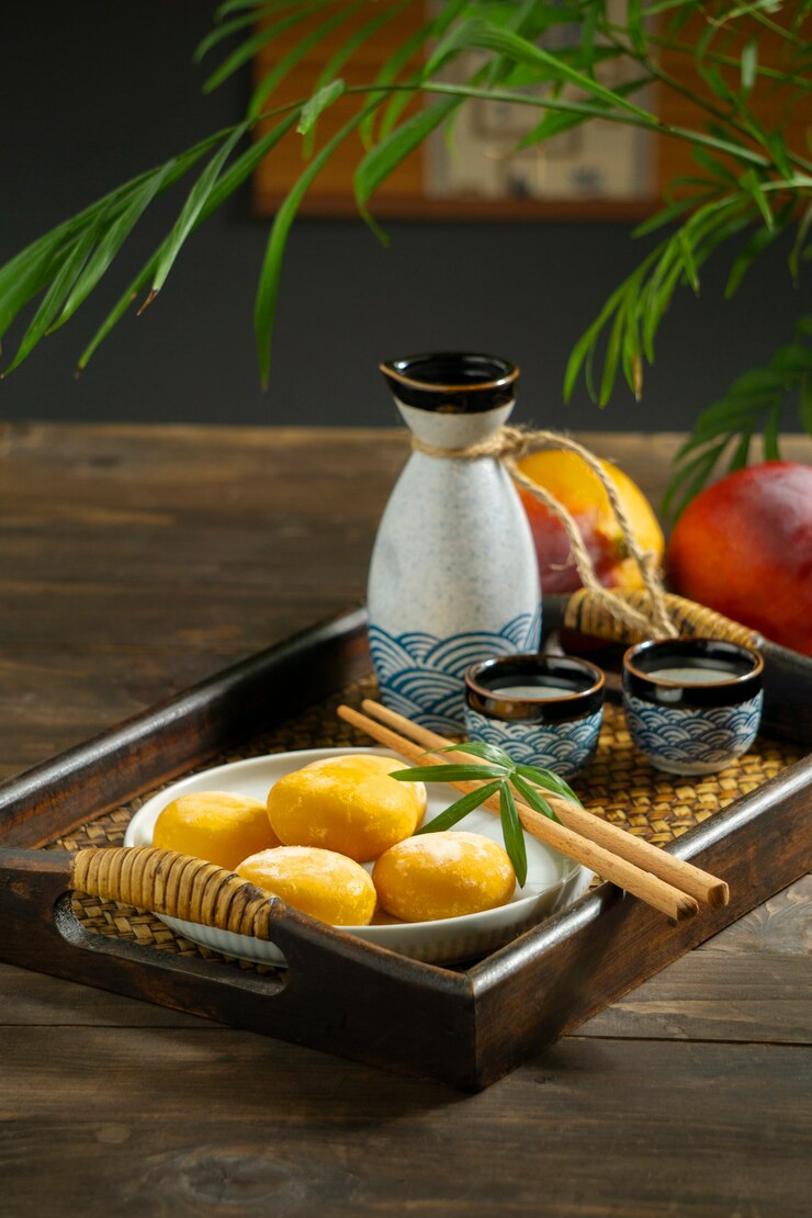 Free Photo sake japanese beverage still life