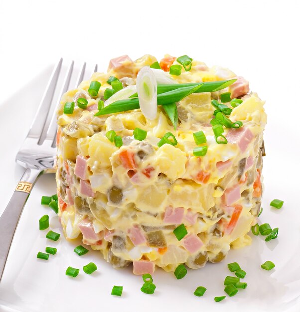 Salad Olivier - russian traditional salad