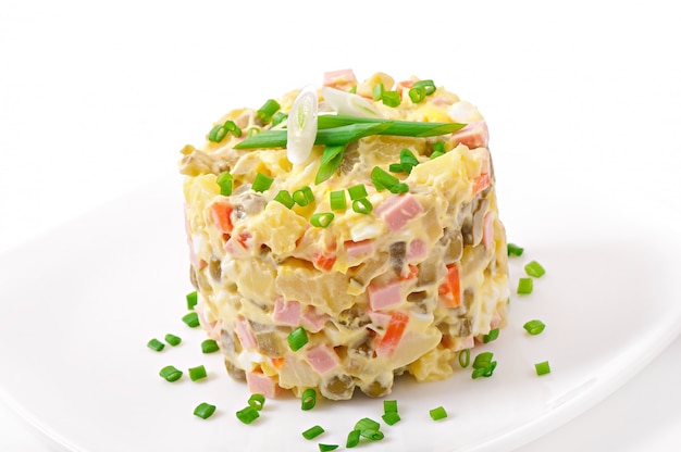 Salad Olivier - russian traditional salad