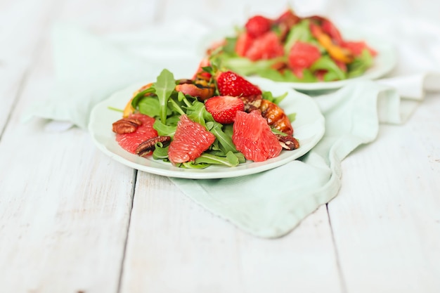 Free photo salad on white table