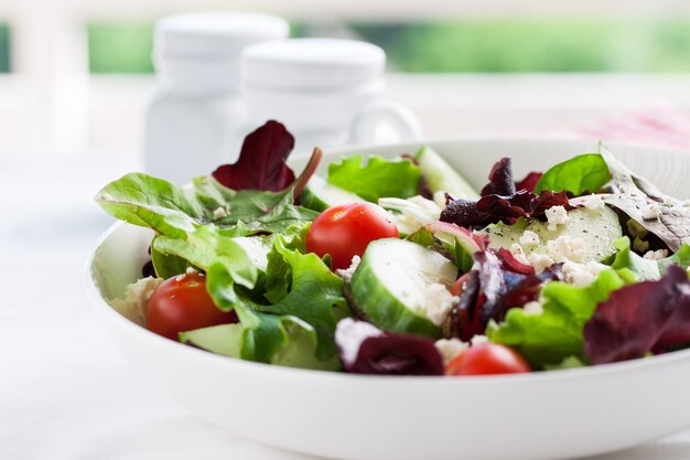 Salad with cucumber and tomato