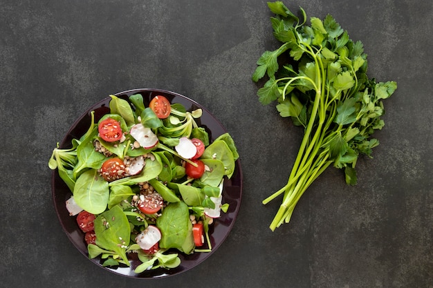 Salad with parsley