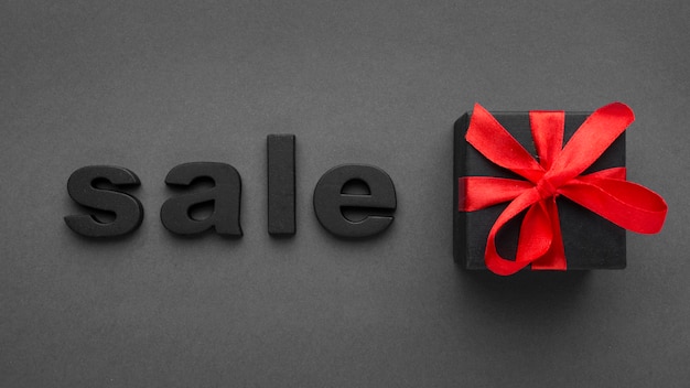 Sale and gift box cyber monday concept