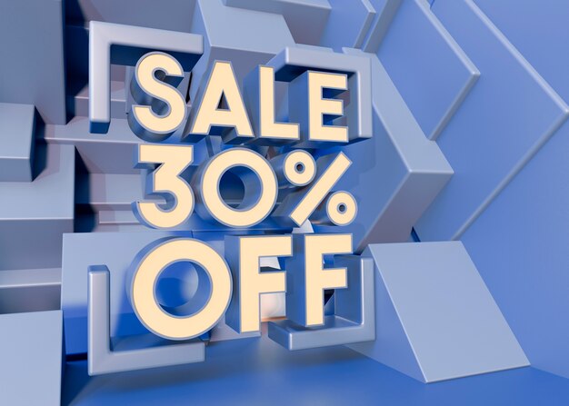 Sale for retail  with geometric shapes