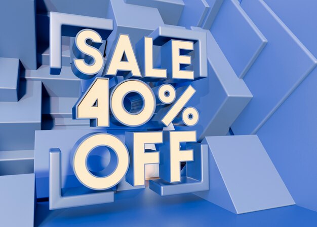 Sale for retail with offer and geometric shapes