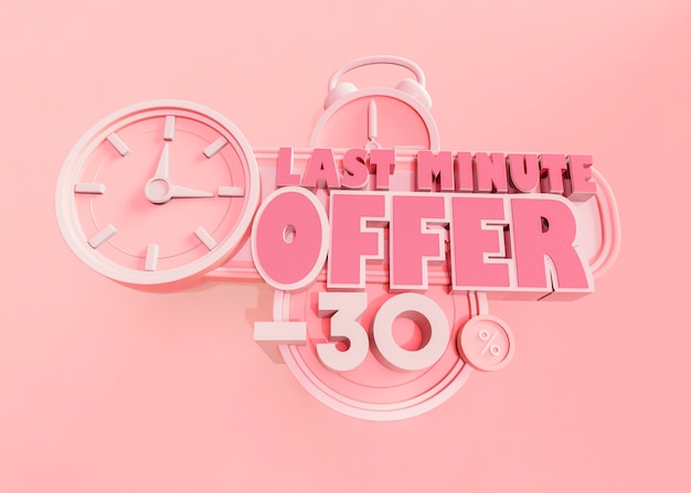 sale for retail with pink clocks