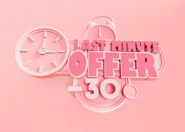 Sale for retail with pink clocks