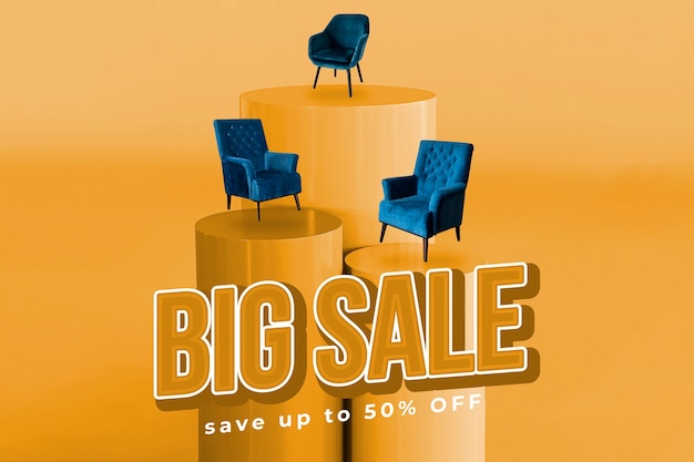 Sale with special discount on chairs