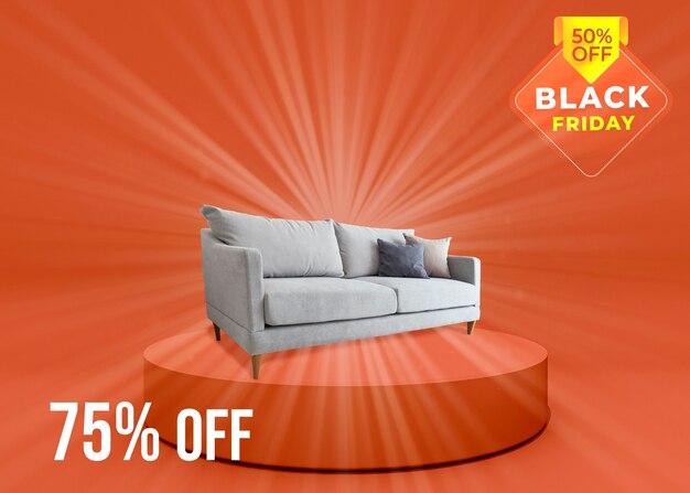 Sale with special discount on couch