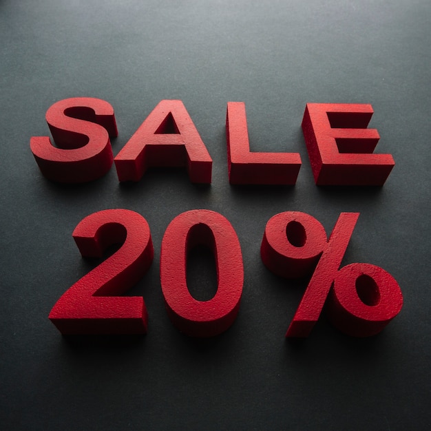 Sale with twenty percent discount