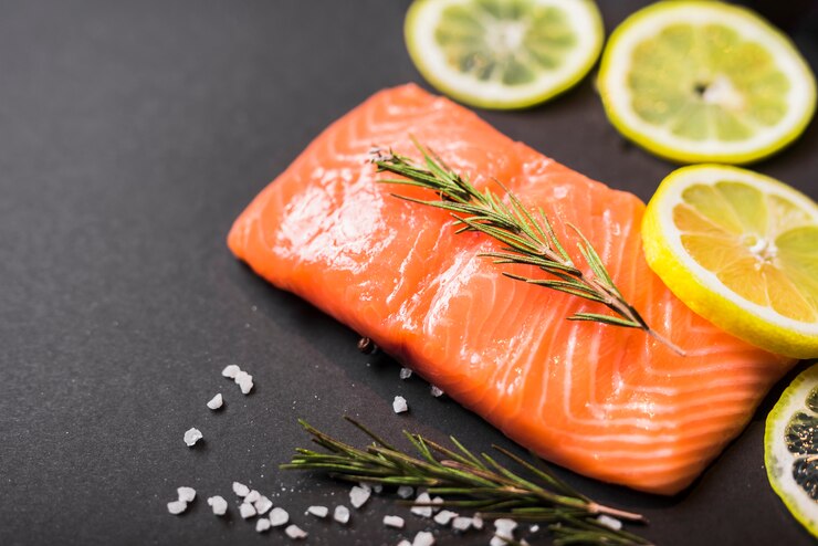 Free Photo salmon dish with herbs and spices