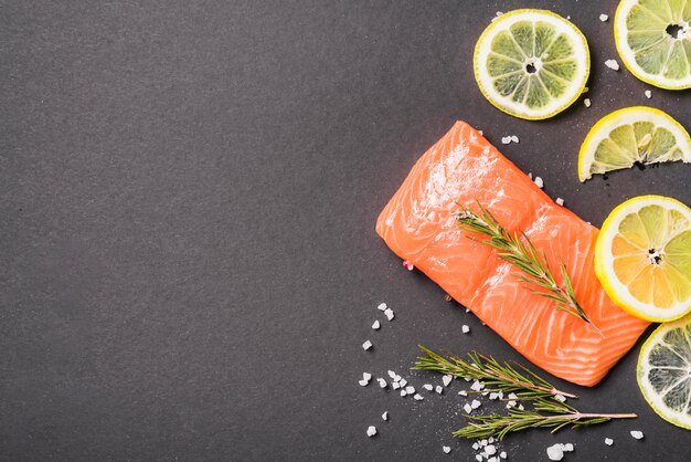 Salmon dish with herbs and spices